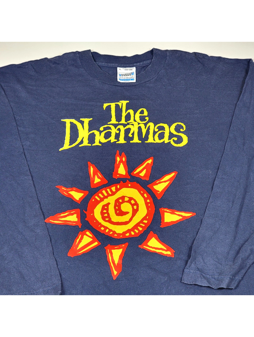 Vintage The Dharmas Blue Band Tee British Indie Punk Long Sleeve T-Shirt XL
